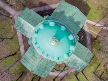 Aerial view of Grebnevo Church